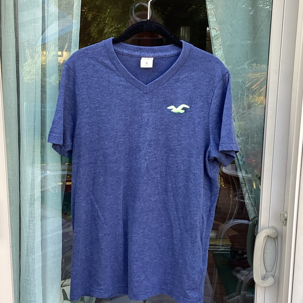 Hollister Heather Blue V-Neck Tee